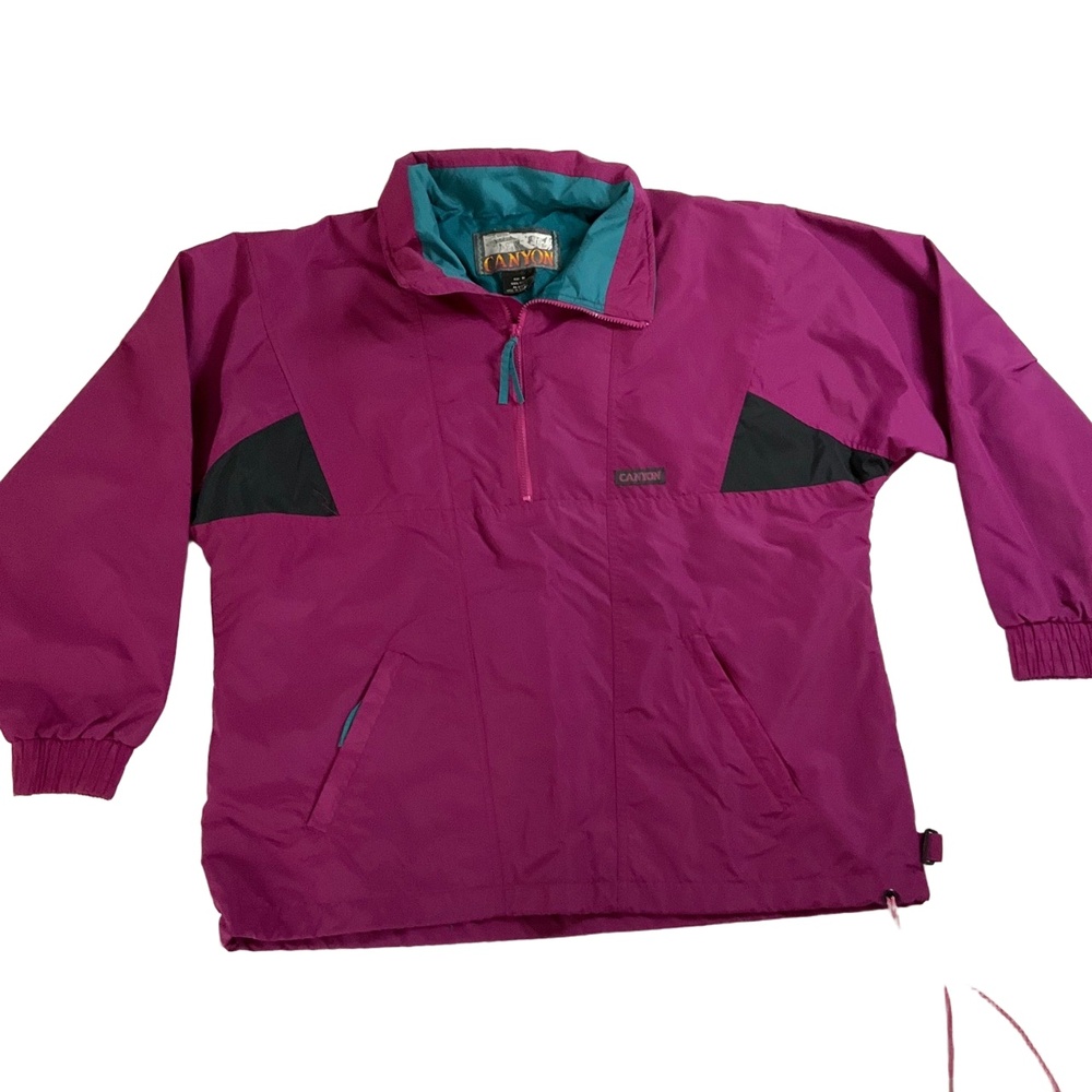 Canyon Purple Retro 1/4 Zip Pullover Anorak Jacket Size Medium